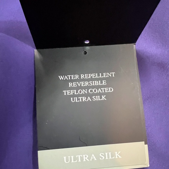 Fleet Street Reversible Jacket Coat  Purple Silk Pockets Button Up Size Large - Picture 11 of 11